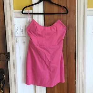 BY THE WAY PINK STRAPLESS DRESS